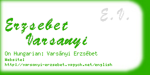 erzsebet varsanyi business card